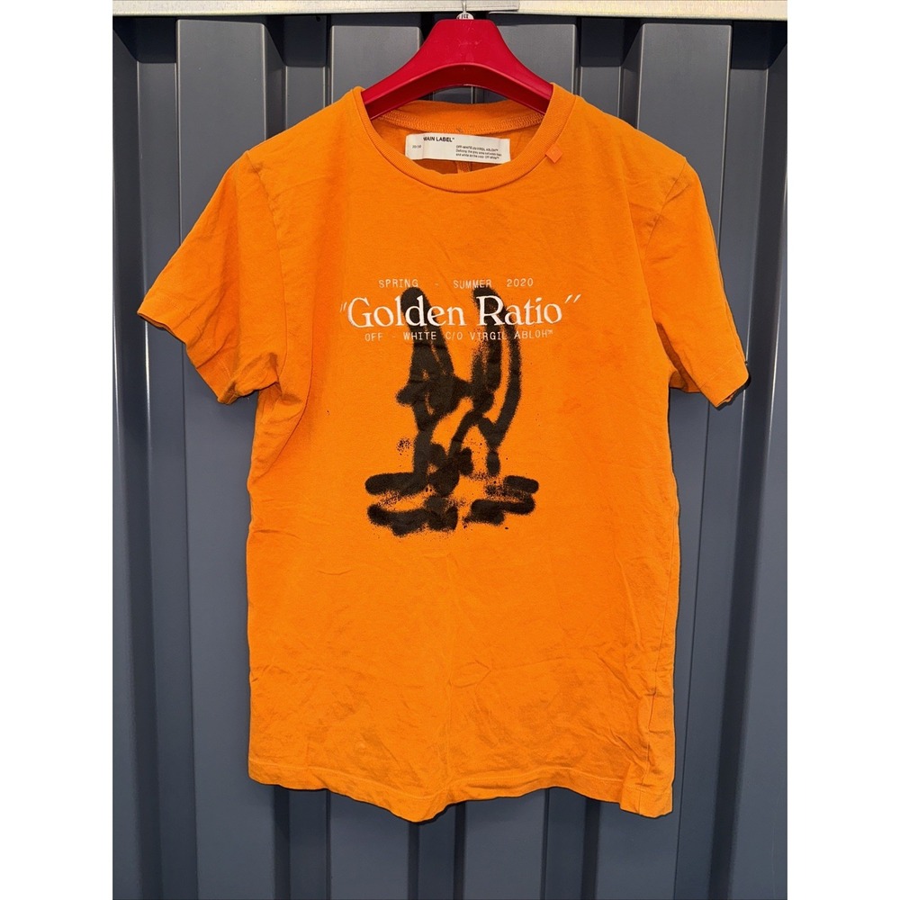 Off‎ White Graffiti Golden Ratio T Shirt Men Small